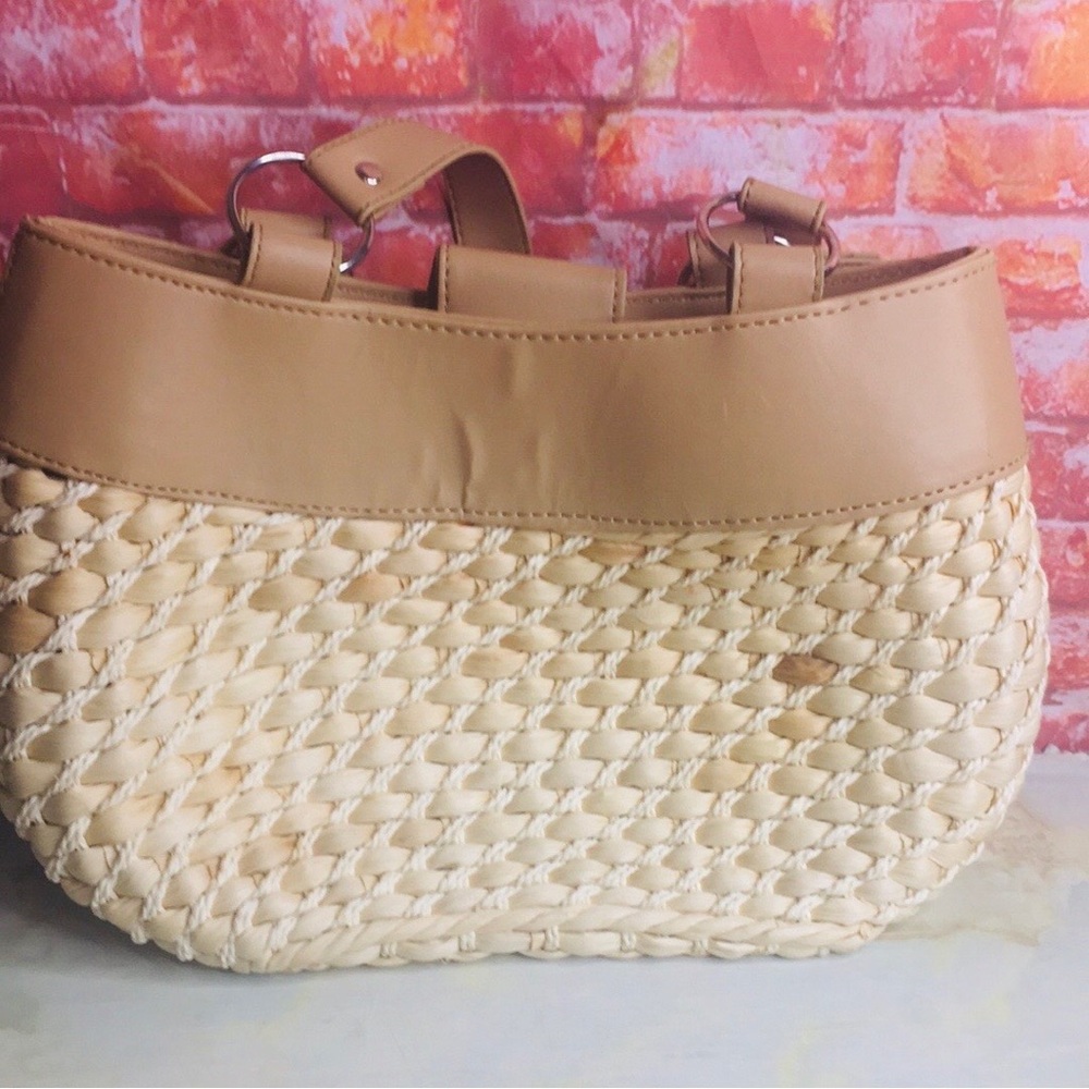 Vintage Avon Floral Beaded Straw Shoulder Bag - Picture 5 of 11